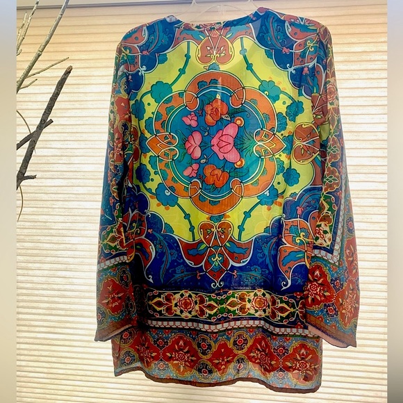 New Johnny Was Valeni Silk Georgette Top Sz S - Picture 16 of 16